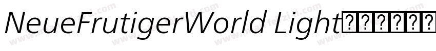 NeueFrutigerWorld Light字体转换